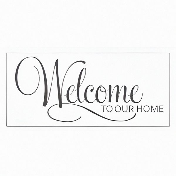 1pc Removable Wall Sticker With Englush slogan "Welcome to our home