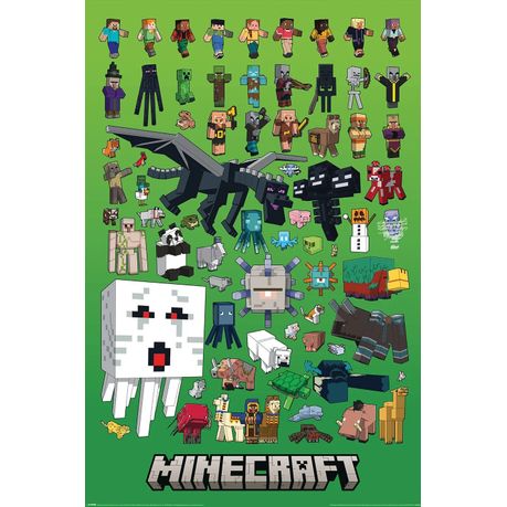 Minecraft (Character Montage) Poster Image