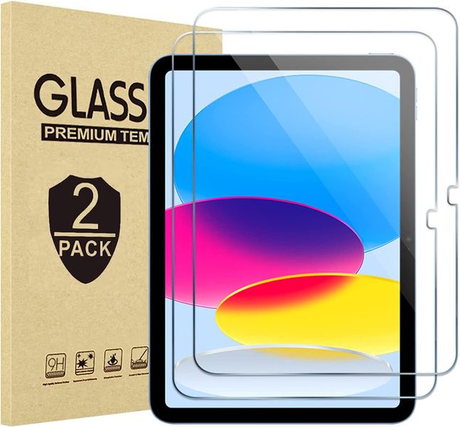 Compatible with iPad 10th/11th Gen 2-Pack Tempered Glass Screen Protector