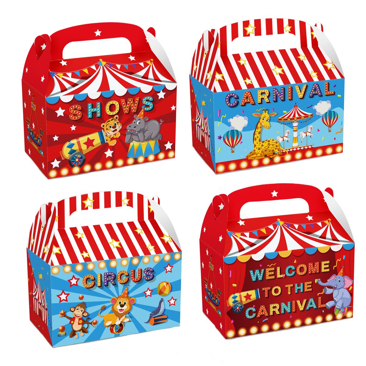 Party Favor Boxes - Circus Carnival Theme 2 (12 Boxes) | Shop Today ...