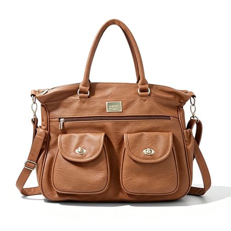 Large Capacity Leather Casual Shoulder Tote Bag Image