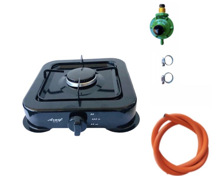 Portable Single Burner Camping Gas Stove with Regulator Set