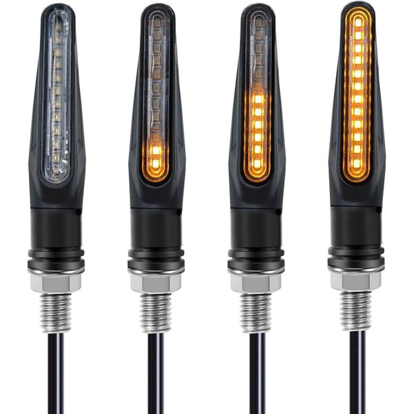 4 Piece Motorcycle Blinkers IP67 12 LED water turn signal yellow light