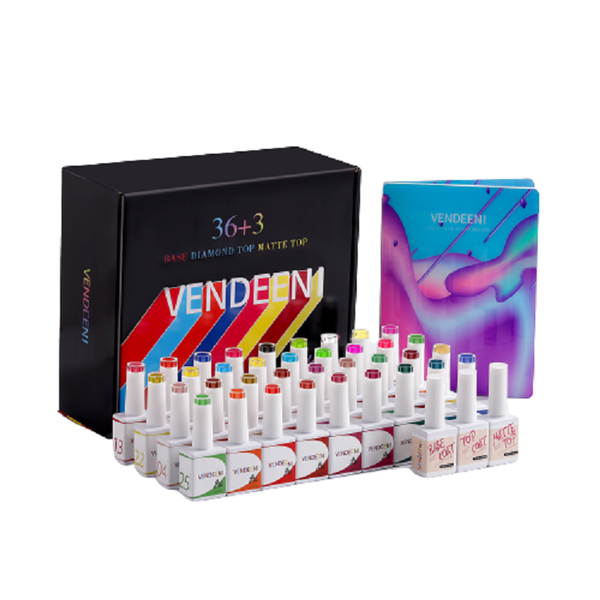 Vendeeni 36 Colours &amp; 3 Gels with classic colour chart Set 3