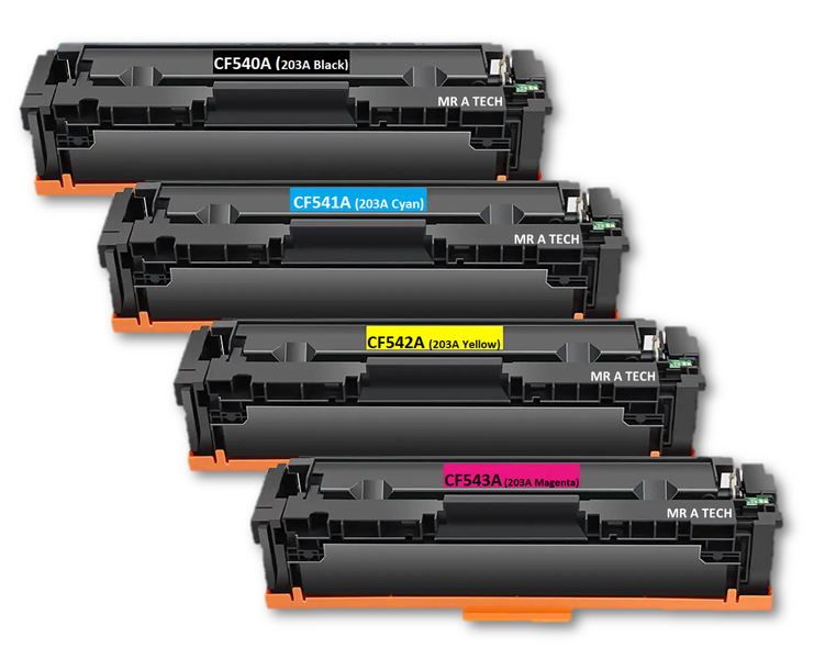 HP 203A (CF540A,CF541A,CF542A,CF543A) Compatible Toner Cartridge (B/C/M/Y)