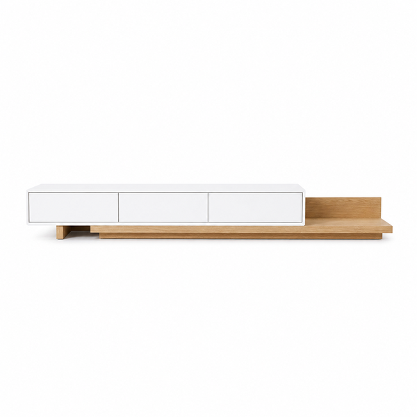 TV Stand Modern Scandinavian TV Cabinet with Drawers and Shelves (160cm)