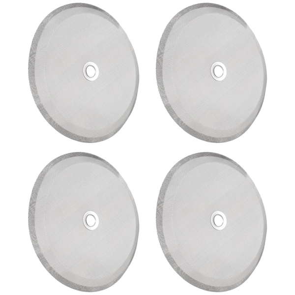 4 Pcs 4 in Stainless Steel Replacement Coffee Filter Mesh,for 1000 Ml ,8 Cu