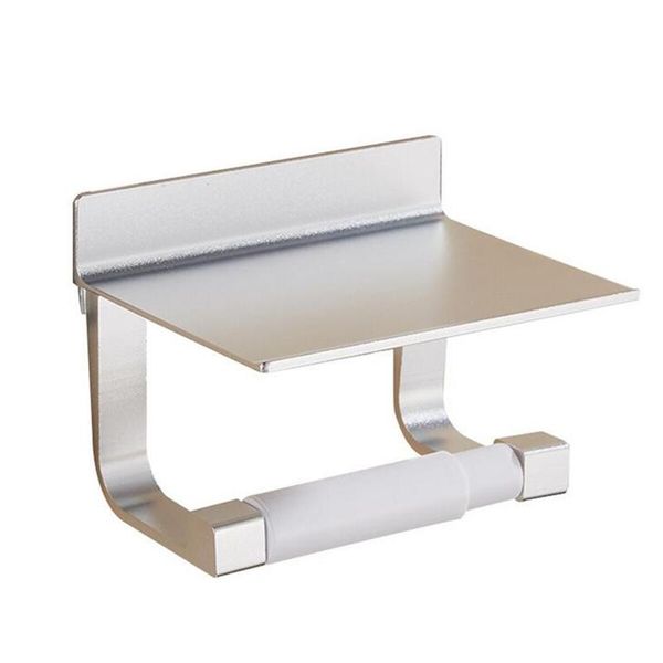 Toilet Paper Holders Space Aluminum Multi-function Storage Hooks Bathroom