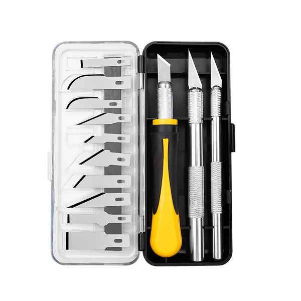 13-Piece Craft Knife Set with 3-Piece Carving Knife 10-Piece Knife Blades