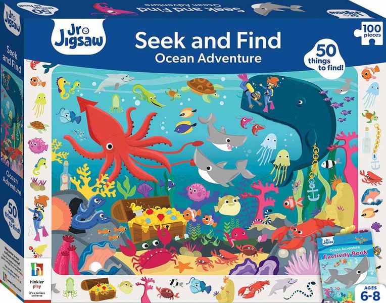 Junior Jigsaw Seek &amp; Find 100Pc Ocean Adventure
