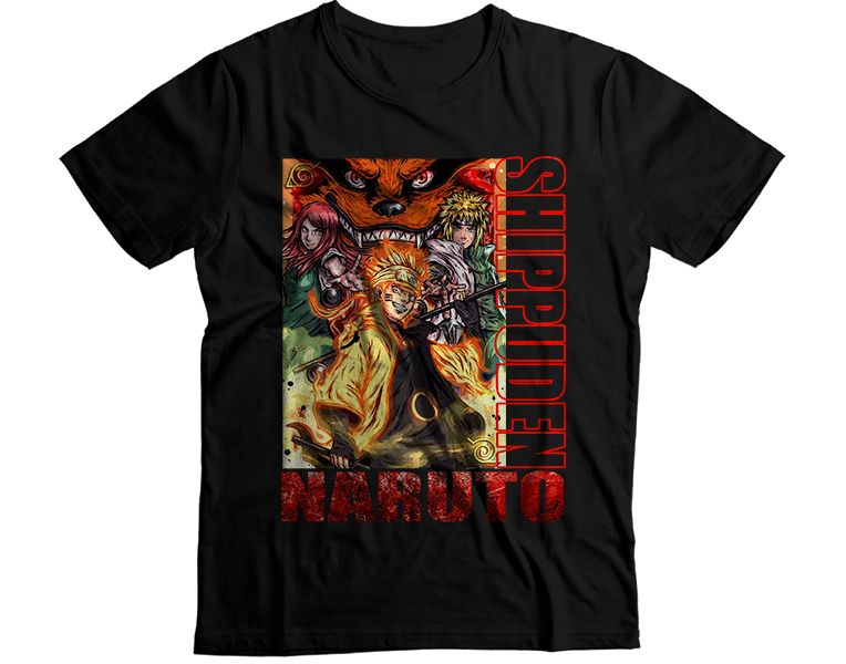 Naruto Shippuden Nine Tails Sage Mode Graphic T-Shirt