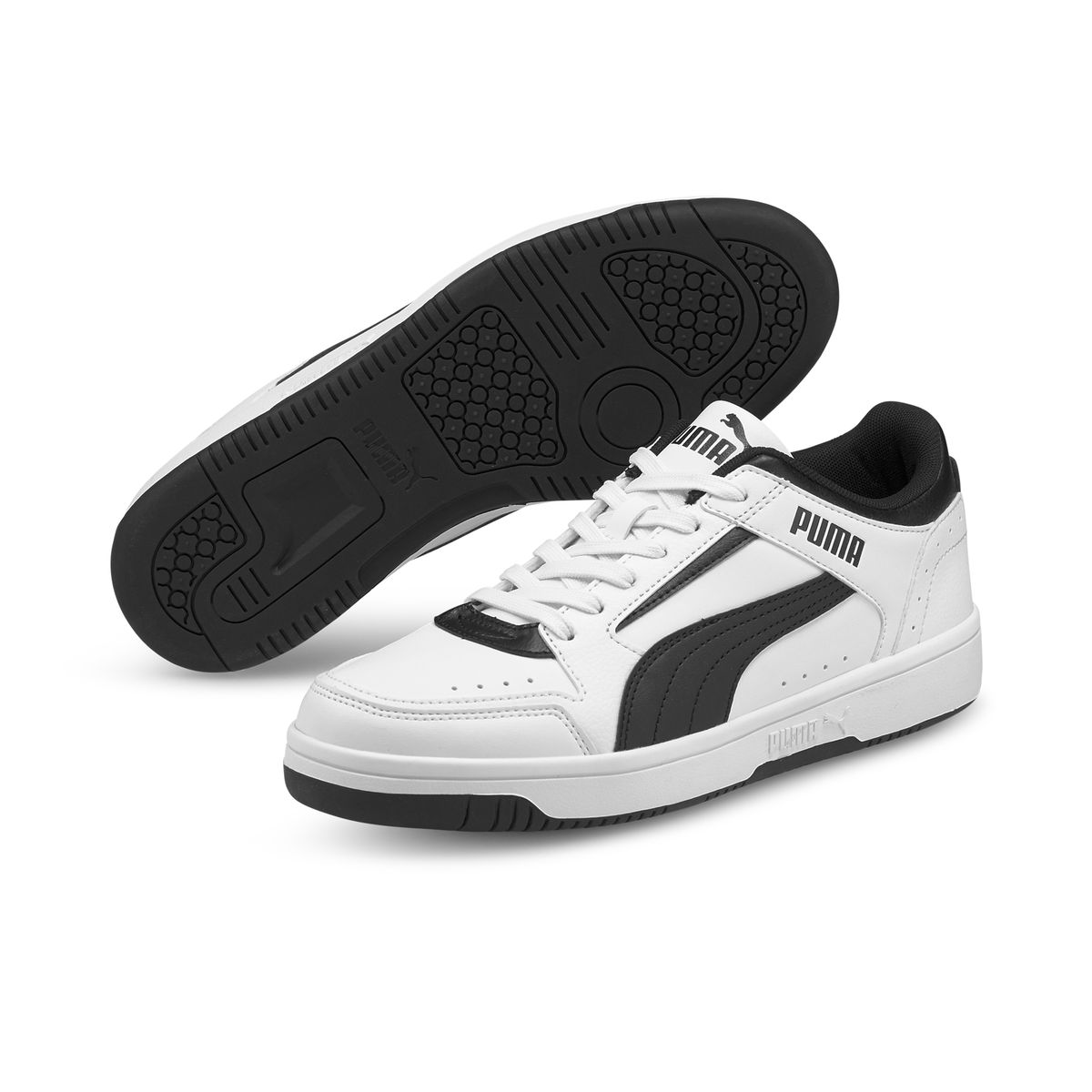 puma rebound joy black and white