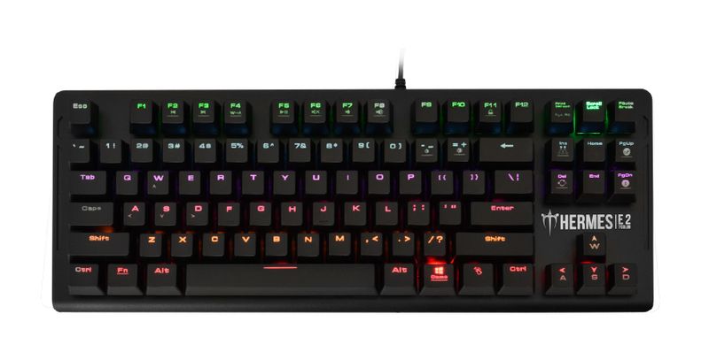 Gamdias Hermes E2 - TKL Mechanical Keyboard, Brown Switches, RGB Lighting