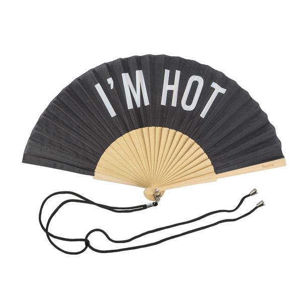 I'm Hot Handheld Fan - Wood &amp; Textile