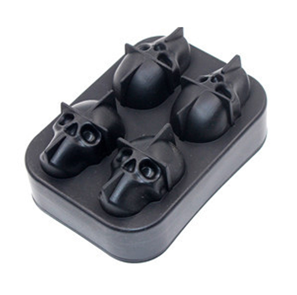 Skull Ice Cube Mold 4-Cavity Silicone Ice Tray For Beverages