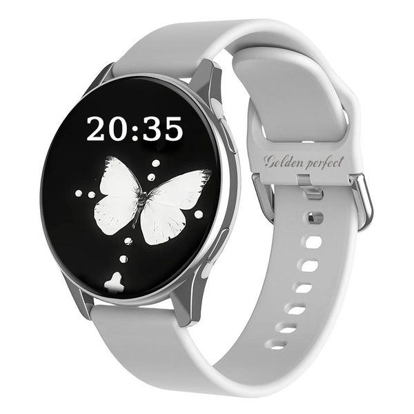 GoldenPerfect Grey Sports Smartwatch: Durable, Waterproof, &amp;Health Tracking