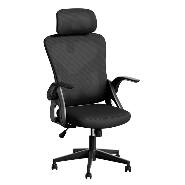 Mesh Office Chair with Adjustable Headrest &amp; Flip-up Armrest Computer Chair