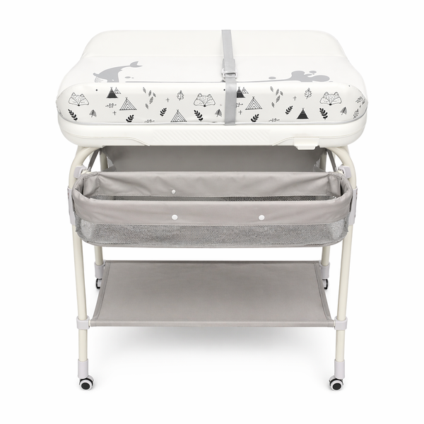 2-in-1 Baby Changing Station &amp; Bathtub with Storage Basket
