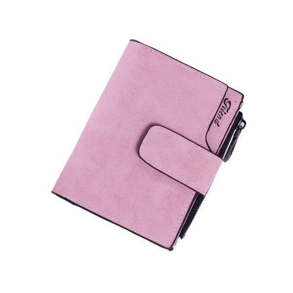 Ladies Fashion Retro Short Multi-Card Zipper Bi-Fold Wallet
