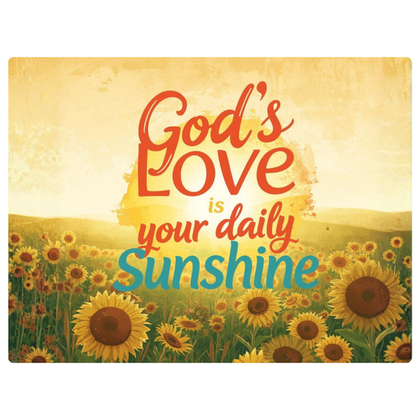 God's Love Is Sunshine Sunflower Field Printed Mouse Pad