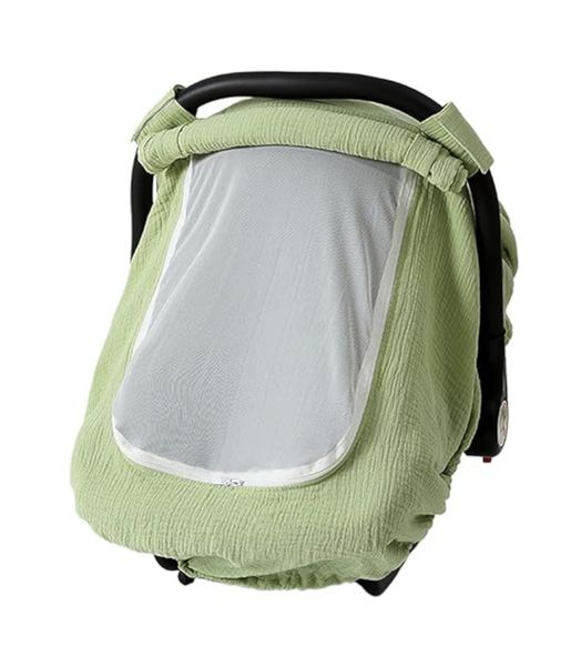 Green Baby Seat Cover with mesh window