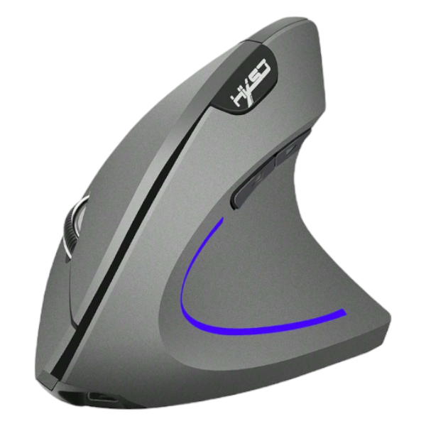HXSJ - Ergonomic Vertical Mouse With 6 Programmable Buttons - Grey