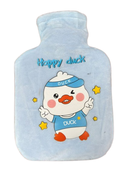 Happy Duck Blue Water-Filled Hot Water Bottles for Menstrual Cramps