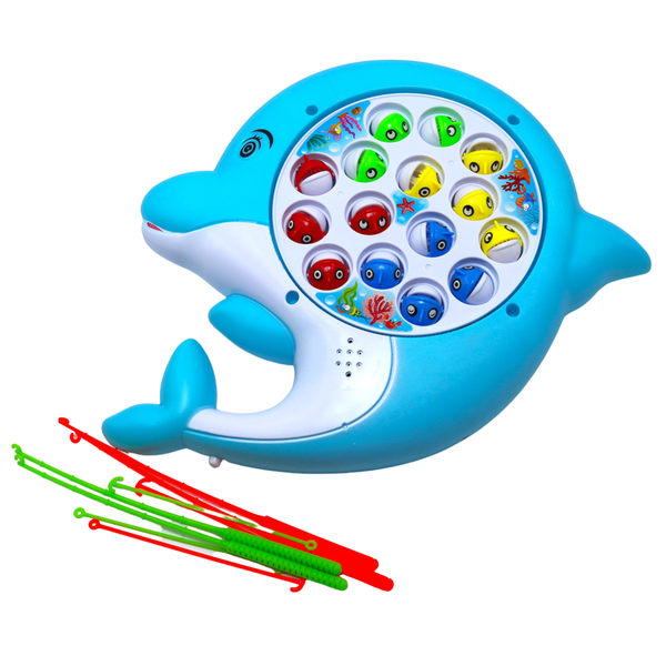 Fishing Game Toy Pole and Rod Fish Board Rotating Game with Music