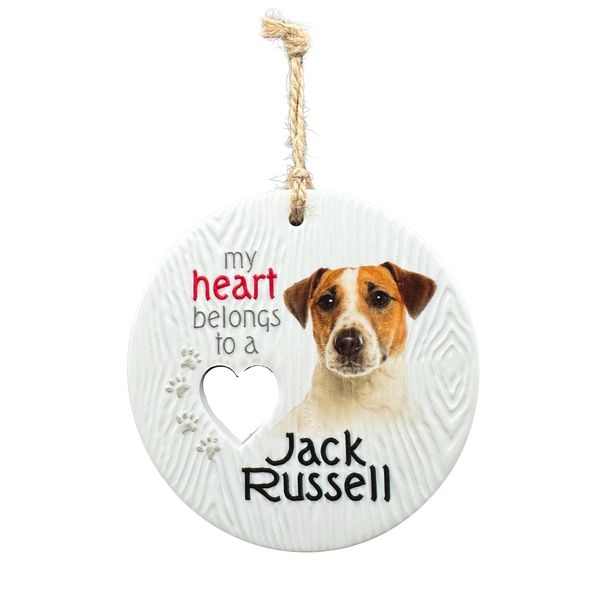 Piece of my Heart Ceramic Plaque - Jack Russell