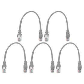 Linkbasic: 5 PACK: 22cm Cat5e Flylead Ethernet Network Patch Cable ...
