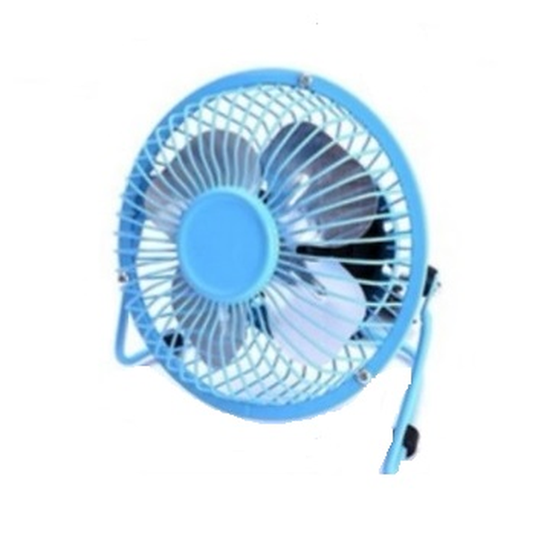 Mini Portable Desk Fan With USB Rechargeable - Blue