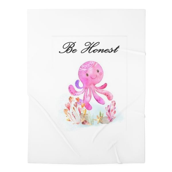 Girly Octopus Fleece Blanket 70x100cm