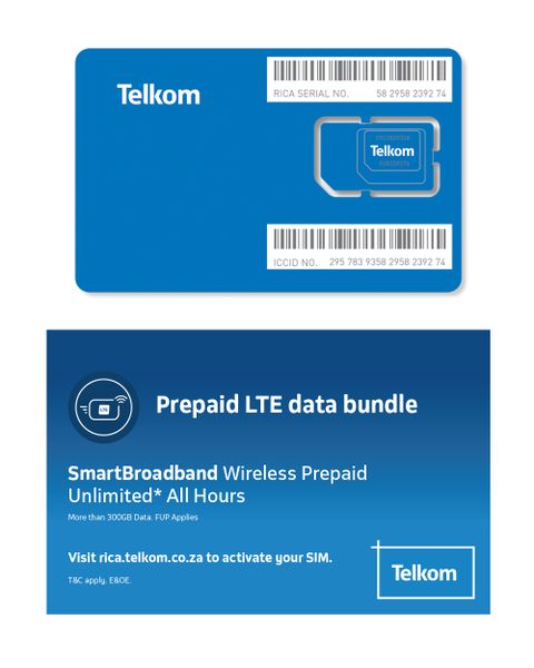 Telkom LTE Prepaid Unlimited All Hours SIM Only