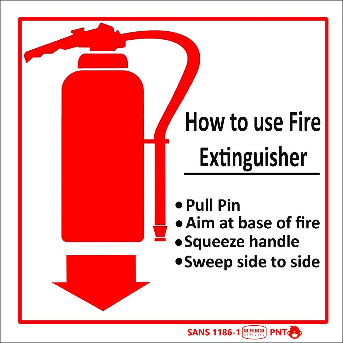 How to use a fire extinguisher Sign 19x19cm-2 Pack | Shop Today. Get it