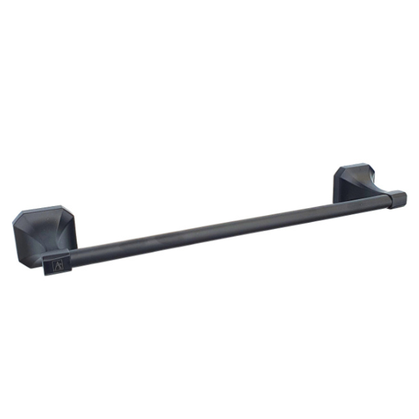 Kirk Aqua Coral Hand Towel Rail - Made From Zinc - Black