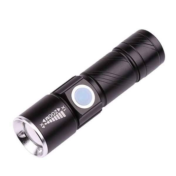 USB Rechargeable Mini Flashlight - High Power Zoomable Tactical Light