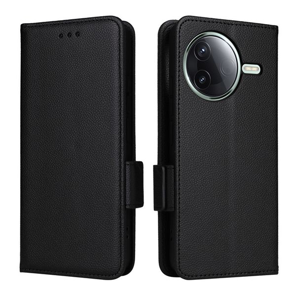 Lychee Patterned Leather Cover Compatible With Xiaomi Poco M7 Pro 5G