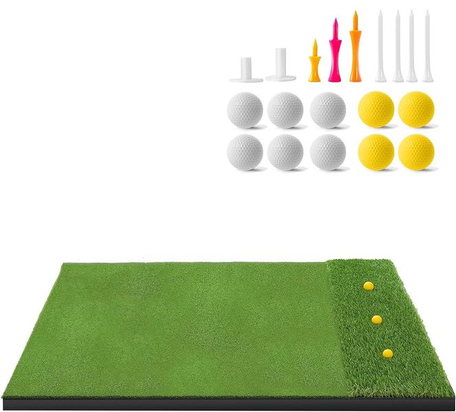 Golf Hitting Mat 1.2x1.5m Golf Practice Turf Mat - 12mm Fairway 40mm Rough