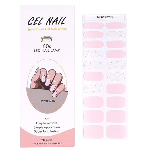 UV/LED Semi Cured Gel Nail Wraps No.210