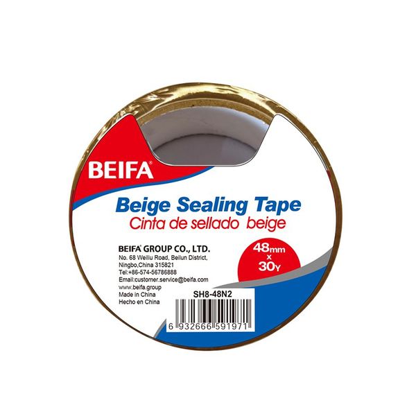 Beige Parcel Tape - Heavy Duty 48mm × 30m-12 x Rolls/Tapes