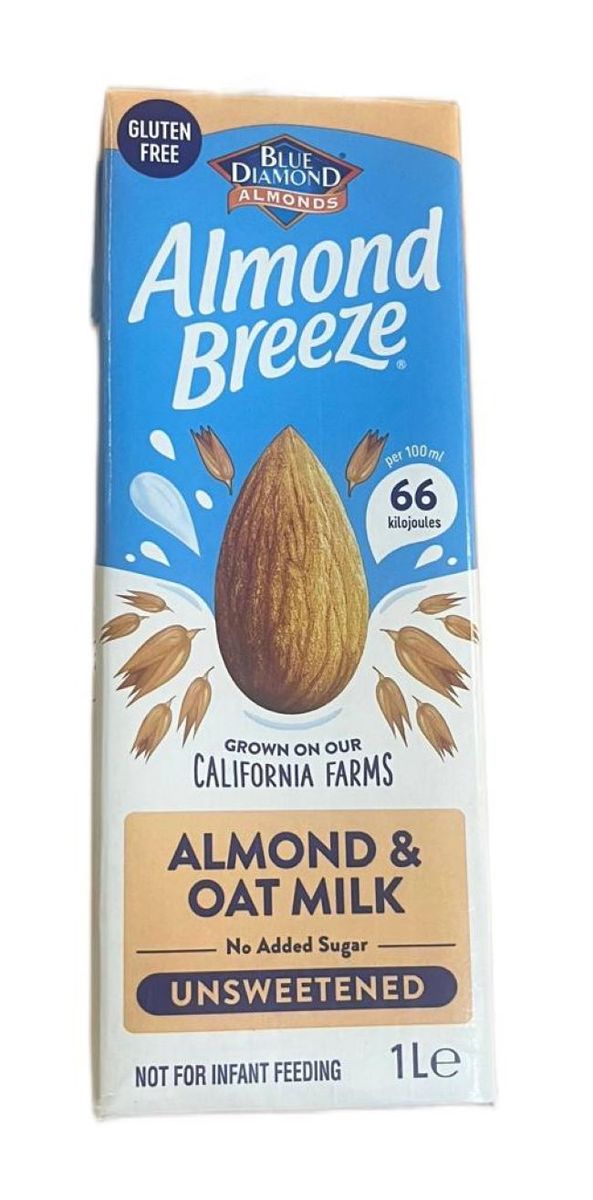 Almond Breeze Almond & Oat Milk Unsweetened & Gluten Free 6 x 1L