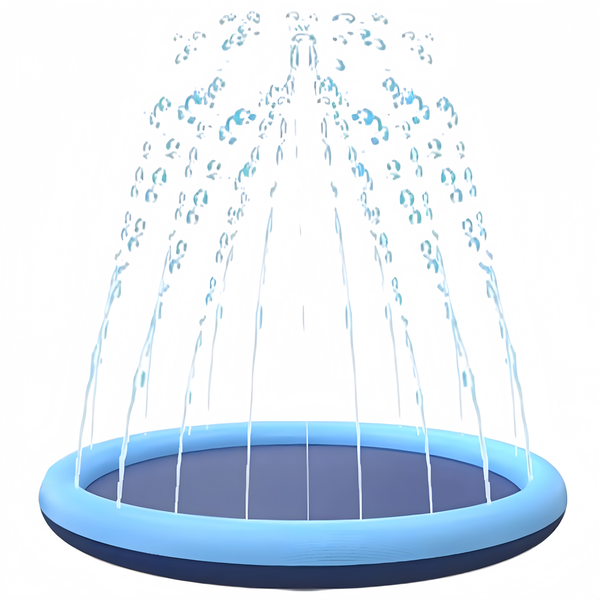 150cm Outdoor Splash Pad Pet Sprinkler Wading Pools for Dogs Kids