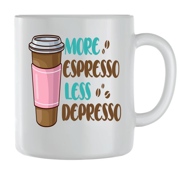 More Espresso Coffee Mugs for Men Women Trendy Graphic Sayings Present 119