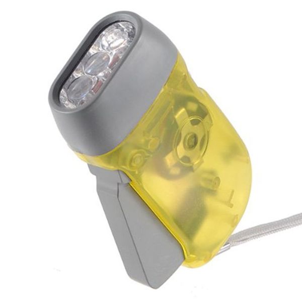 3 LED Hand Pressing Power Flashlight