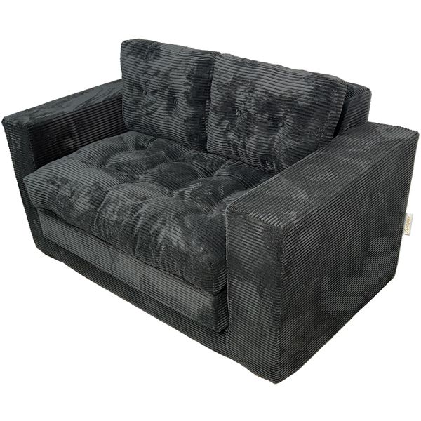 Lomansa Cotton 2 Seater Sofa Bed, Convertible Fold-Out Floor Couch