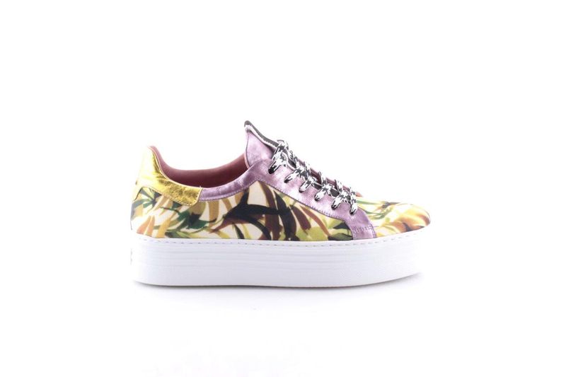 Women's Floral Leather Espadrille Sneaker