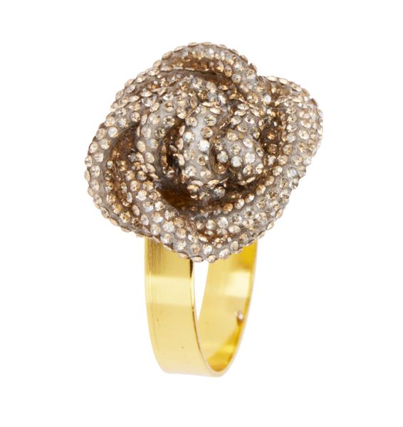 4PC Gold Knot Napkin Ring - Zinc, Elegant Festive Table Accent