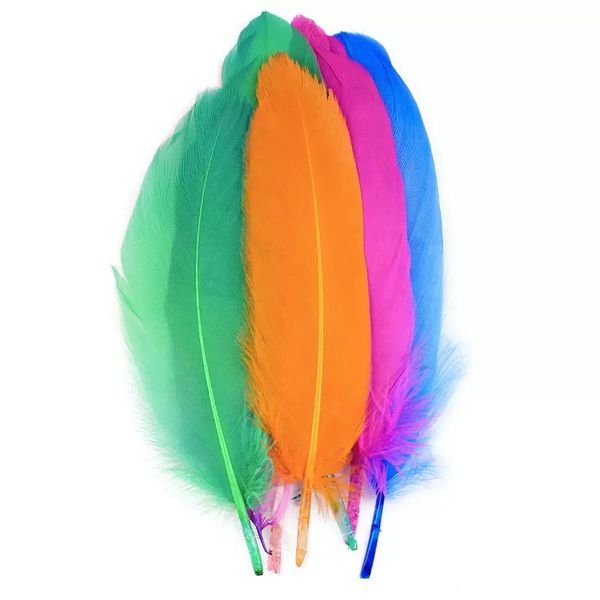 50 Pcs Goose Feathers Colorful Feathers Feathers For Crafts