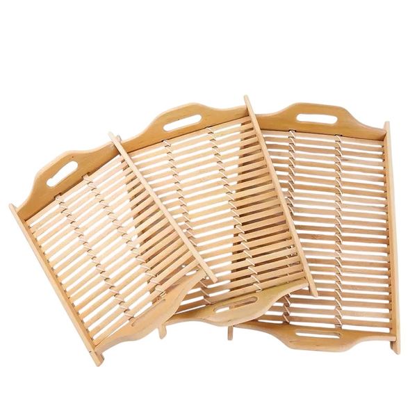 Bamboo Strip Tray Set Of 3