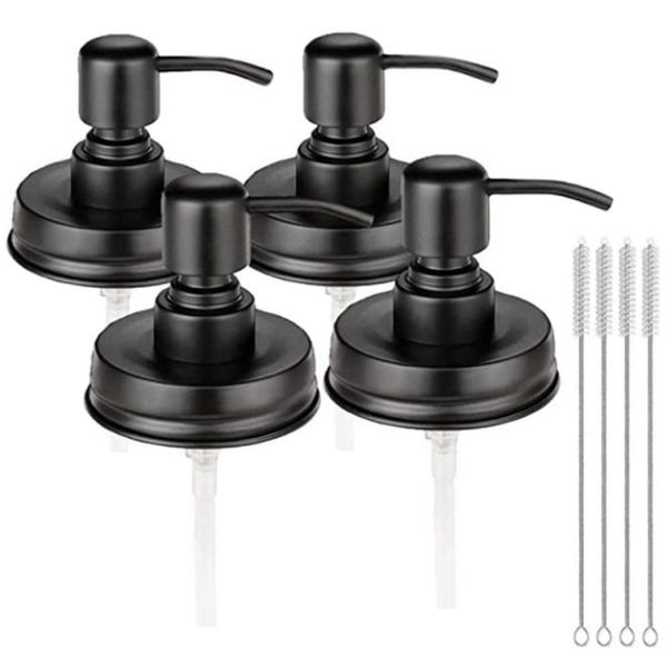 JAR 4 Pack Soap Dispenser Covers with Pumps, Liquid Soap Dispenser Covers f